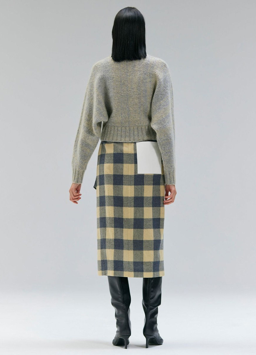 混色連袖個性針織衫